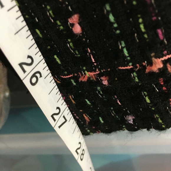 Chicos Jacket Womens Sz 2 US L 12 Black Multicolor Textured Blazer - Picture 9 of 9